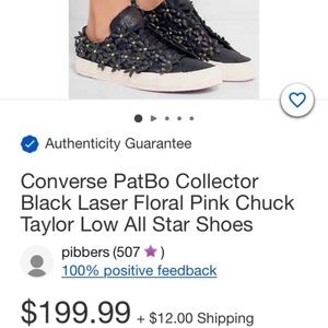 PatBo Collectors edition, black laser floral Chucks